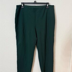 Anne Klein Forest Green Ponte Ankle Pants